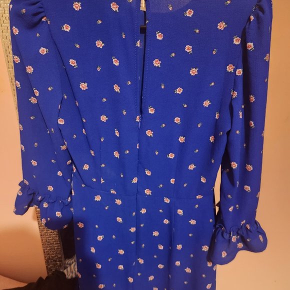 Blue Floral Summer Dress - Picture 3 of 4